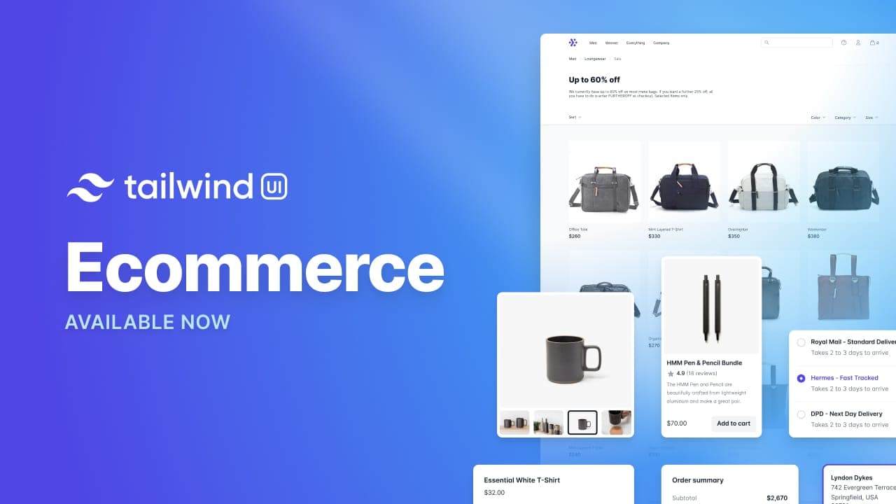 Tailwind UI Ecommerce disponible ahora