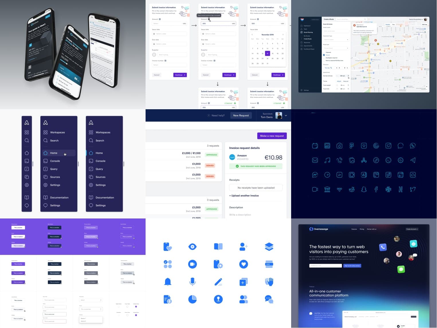 Ejemplos del trabajo previo de James