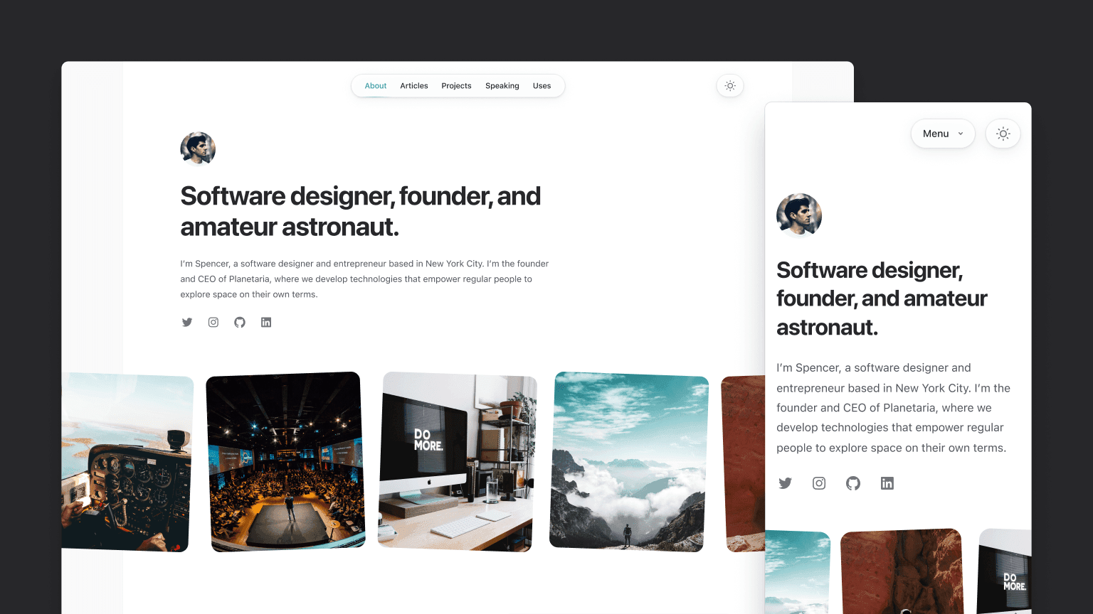 Aprende sobre la plantilla Spotlight